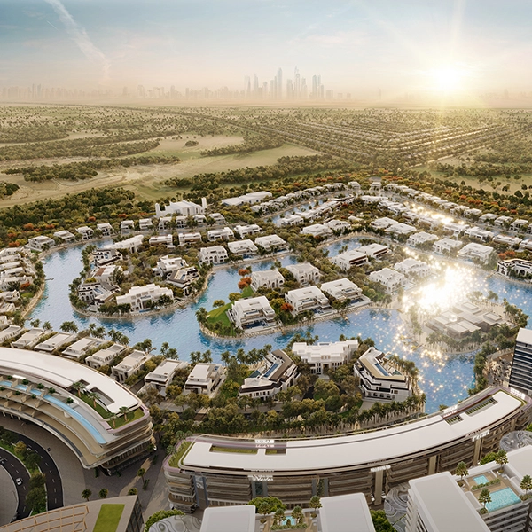 Azizi Venice Dubai - Luxus lakópark légi felvétel, Dubai ingatlan befektetés Debrecenből